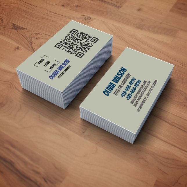 QR-kod Sociala Medier Modernt Visitkort (Skapare uppladdad)