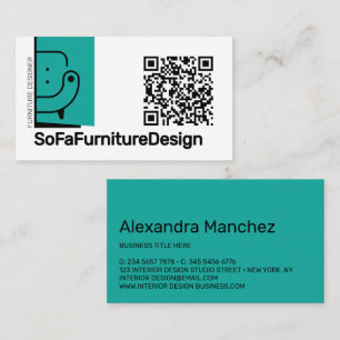 QR-kod Soffor Interiördesign Arkitekt Möbler Visitkort