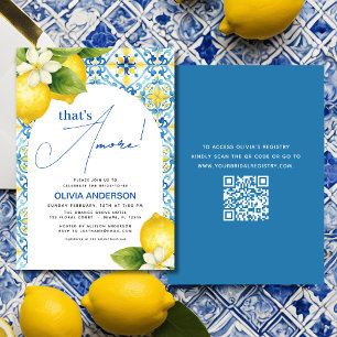 QR-kod som är mer italiensk Lemon-Möhippa Inbjudningar
