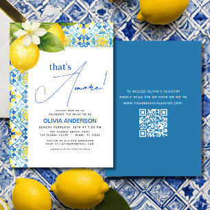 QR-kod som är mer italiensk Lemon-Möhippa Inbjudningar