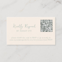 QR-kod sommar kust strand webbplats RSVP Tilläggskort
