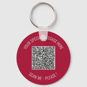QR-kod - Speciell meddelandegenomsökningskedja Nyckelring