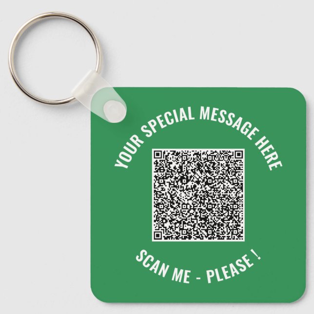 QR-kod Speciellt Meddelande Överraskning Nyckelrin Nyckelring (Framsida)