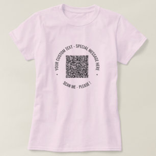 QR-kod - Speciellt textmeddelande T-Shirt-meddelan T Shirt