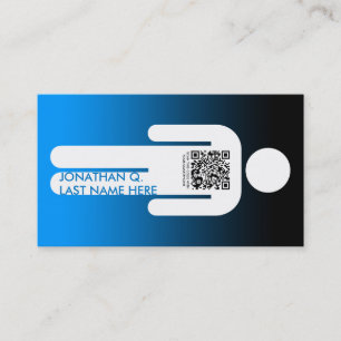 qr-kod stick figur visitkort