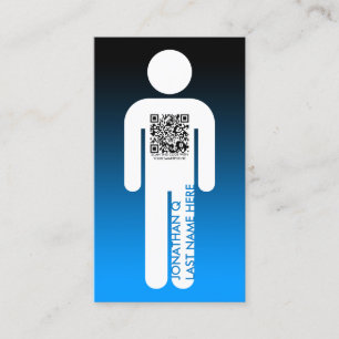 qr-kod stick figur visitkort