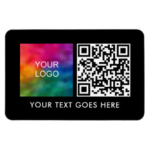 QR-kod streckkod för företagslogotyp Text Namnmall Magnet