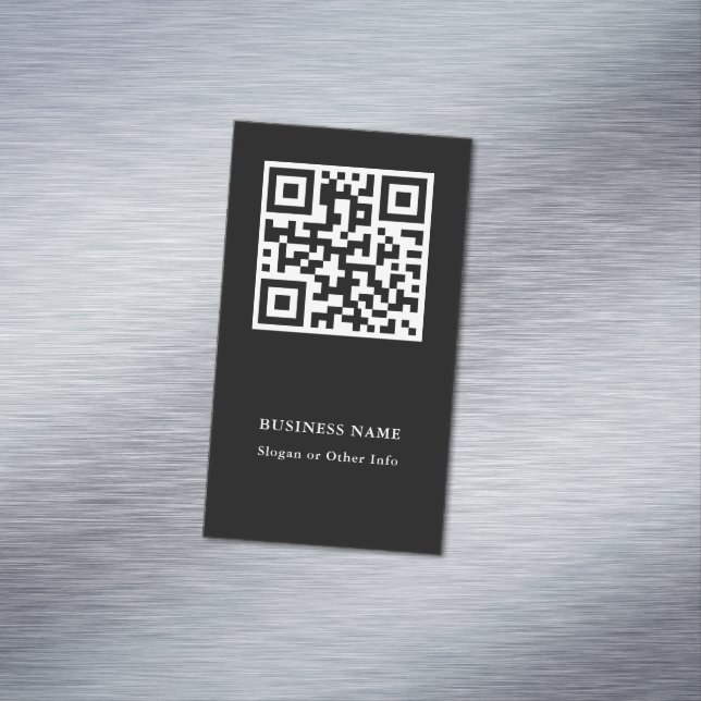 QR-kod, svart, enkelt Affärskort, magnet (In Situ)