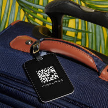 QR-kod Svart Modern Stilfull Virtuell Kontakt Tag