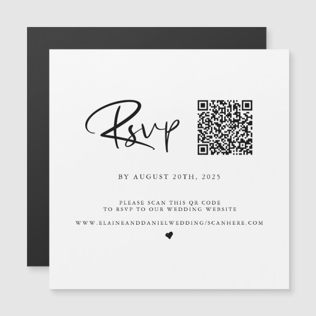 QR-kod, svart och vitt foto-OSA kort (Fram/baksida)