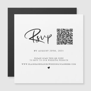 QR-kod Svart och Vitt Foto RSVP-kort