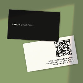 QR-kod, svart Visitkort