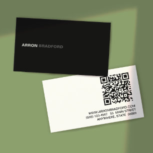 QR-kod, svart Visitkort