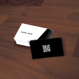 Qr-kod, svart&vit modern konstnär visitkort