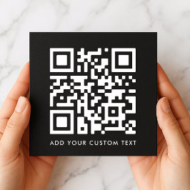 QR-kod | Svartvit, modern, minimalistisk Snyggt-ru Inbjudningar