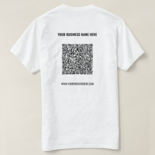 QR-kod T-Shirt Anpassningsbar Text - Affärsfrämjan
