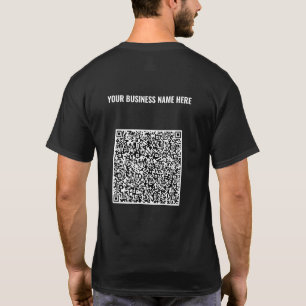 QR-kod T-Shirt med Anpassningsbar Business Namn Te
