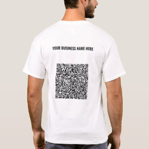 QR-kod T-shirt och textaffär Promotionspresent
