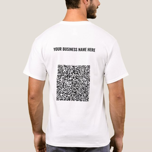 QR-kod T-shirt och textaffär Promotionspresent (Baksida)