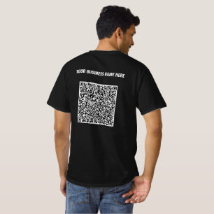 QR-kod T-Shirt Your Business Namn eller Anpassning
