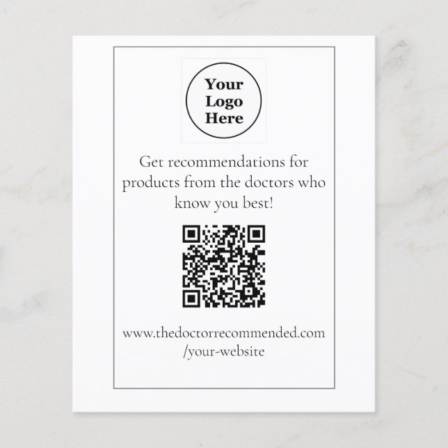 QR-kod Tabletop-Visning Flygblad (Framsidan)