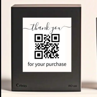QR-kod tack för ditt köp Självfärgande Stämpel