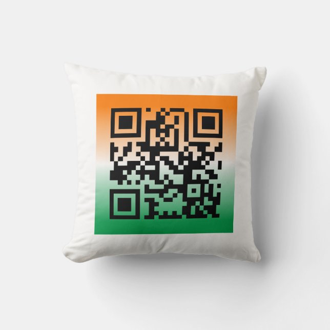 QR-kod® - tal: LYCKLIG ST. PATRICK'S DAY Kudde (Framsida)