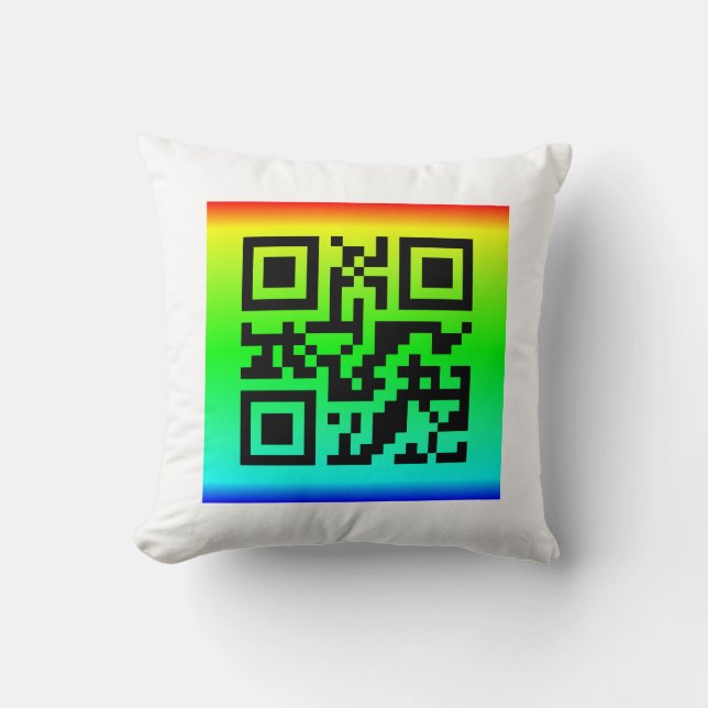 QR-kod® - tal: SMILE Kudde (Framsida)
