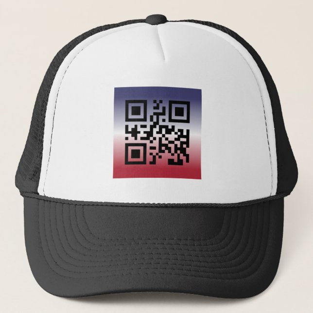 QR-kod® - TALNING: LYCKLIG 4 JULI Keps (Framsida)