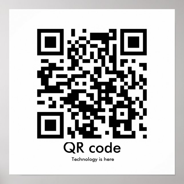 QR-kod, tekniken finns här Poster (Framsidan)