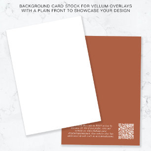 QR-kod Terracotta-bakgrund för Vellum Overlay Inbjudningar