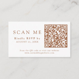 QR-kod Terracotta Bröllop Bröllop OSA-hölje Tilläggskort