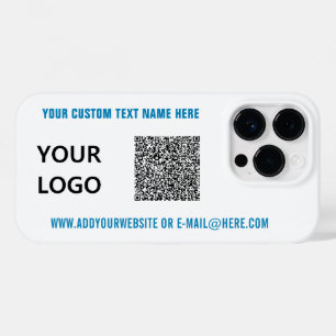 QR-kod, text och Logotyp iphone case - Färgen