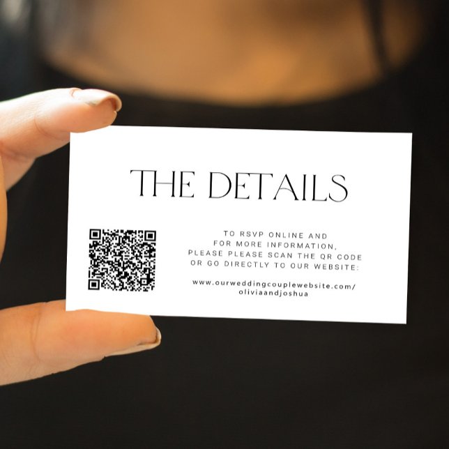 QR-kod till webbplats gäst bröllopsinformation Tilläggskort (Skapare uppladdad)