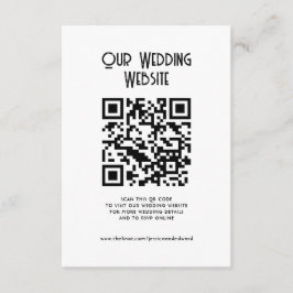 QR-kod Vår webbplatsElegant Enkel minimal Chic Tilläggskort
