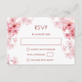 QR-kod | Vattenfärg Körsbärsblom RSVP Tilläggskort