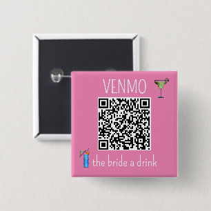 QR-kod VENMO bruden en drink Möhipparty Knapp
