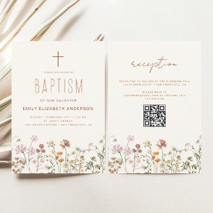 QR-kod Vildblomma Dop Trädgård I Blomning