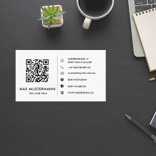 QR-kod Visitenkarte Selbst Gestalten Visitkort