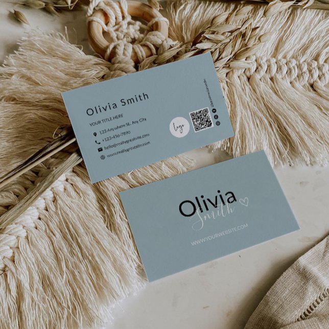 QR-kod - visitkortsmall Visitkort (QR Code Business Card Template
)