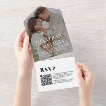 QR-kod | Vit, enkelt övertäckningsfoto Bröllop