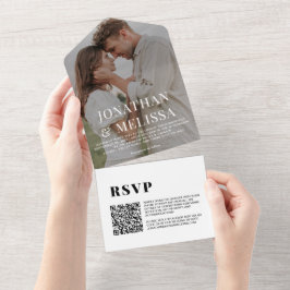 QR-kod | Vit, enkelt övertäckningsfoto Bröllop