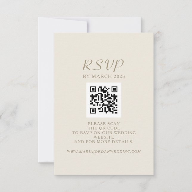 QR-kod Webbplats Bröllop OSA Kort (Framsida)
