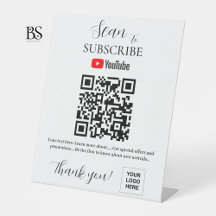 QR-kod Youtube Pscribe Pedestal Sign