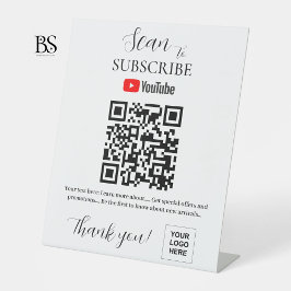 QR-kod Youtube Pscribe Pedestal Sign