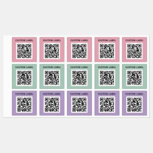 QR-kodade QR-kodsstämplar för anpassningsbar Färg Klistermärke