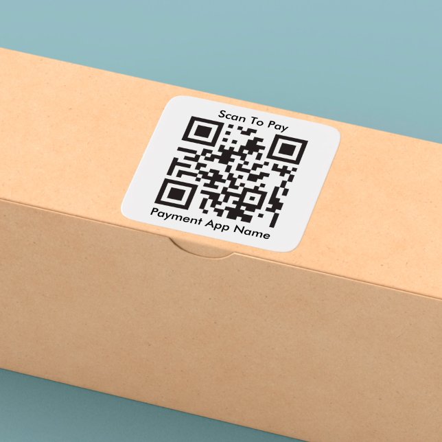 QR-kodbetalning Fyrkantigt Klistermärke (Skapare uppladdad)