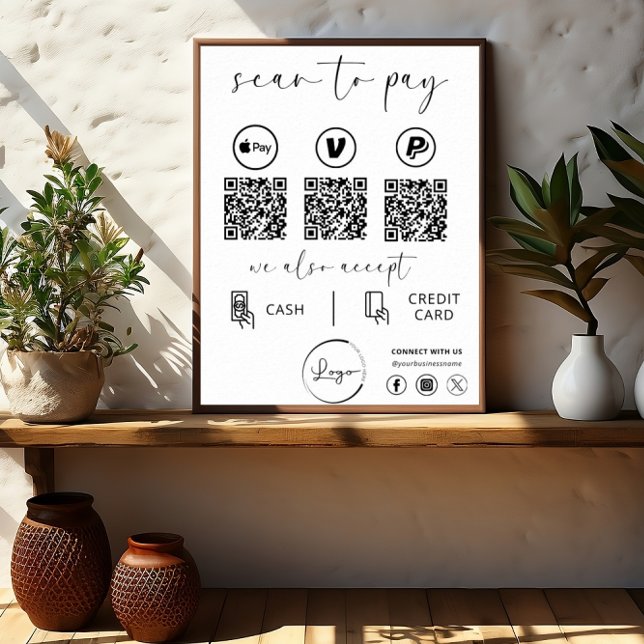 QR-kodbetalning - Sök efter för att Betala Logotyp Poster (Skapare uppladdad)