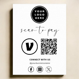 QR-kodbetalning - Sök efter för att Betala Logotyp Poster