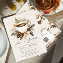 QR-koden Blommigten Kärlek är brinnande Möhippa Inbjudningar